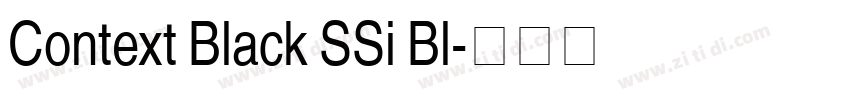 Context Black SSi Bl字体转换